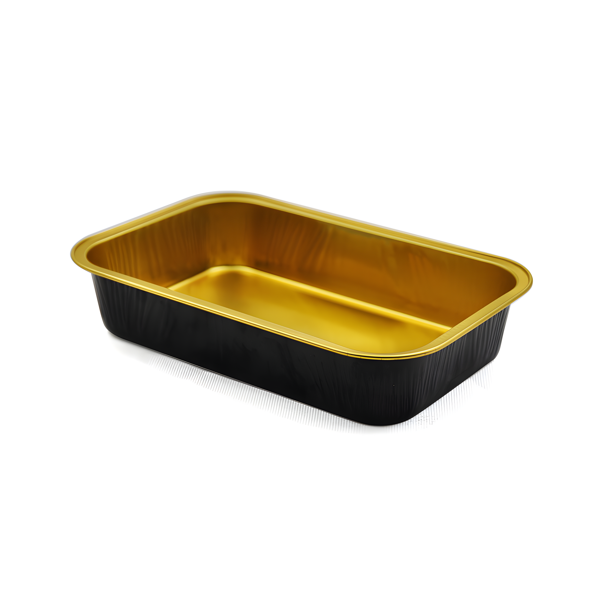 Foil Containers Hub FCH-A330G - Gold/Black Airline Meal Box (11OZ / 330ML)
