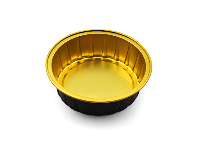 Foil Containers Hub FCH-B60G - Gold/Black Mini Sweet Pie Cup (2OZ / 60ML)