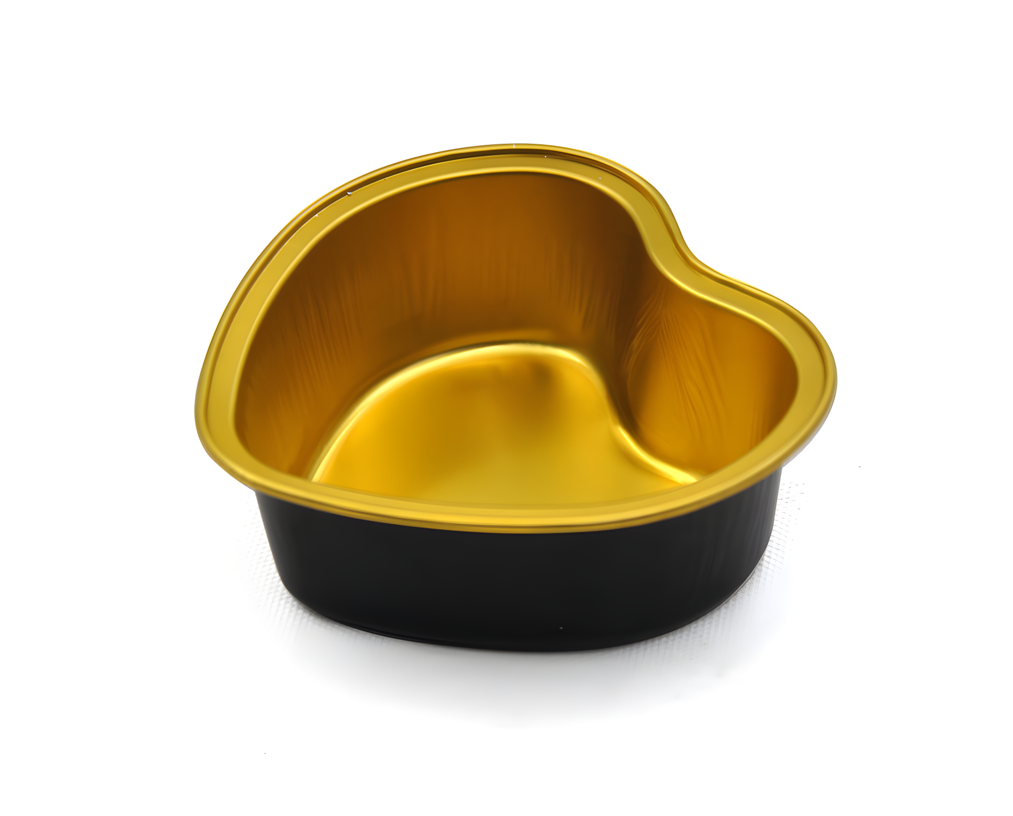 Foil Containers Hub FCH-H100G - Gold/Black Mini Heart Shaped Cup (4OZ / 100ML)