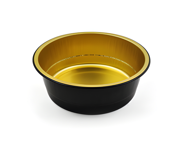 Foil Containers Hub FCH-R1130G - Gold/Black Bento Lunch Box (38OZ / 1130ML)