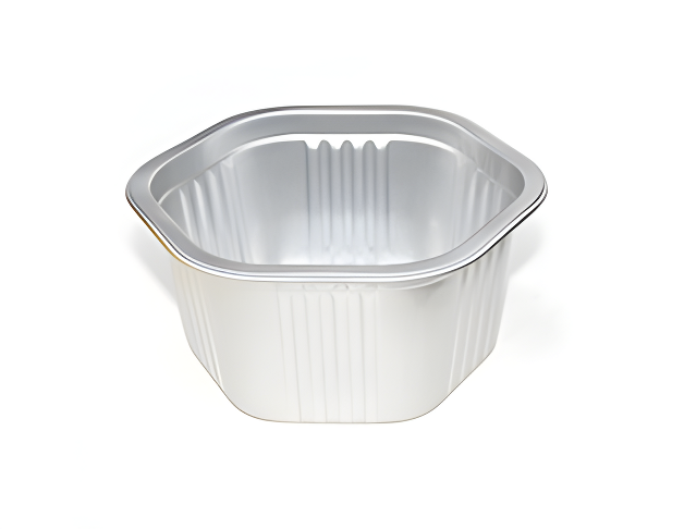 Foil Containers Hub FCH-X600 - Hexagon Foil Tray (21OZ / 600ML)